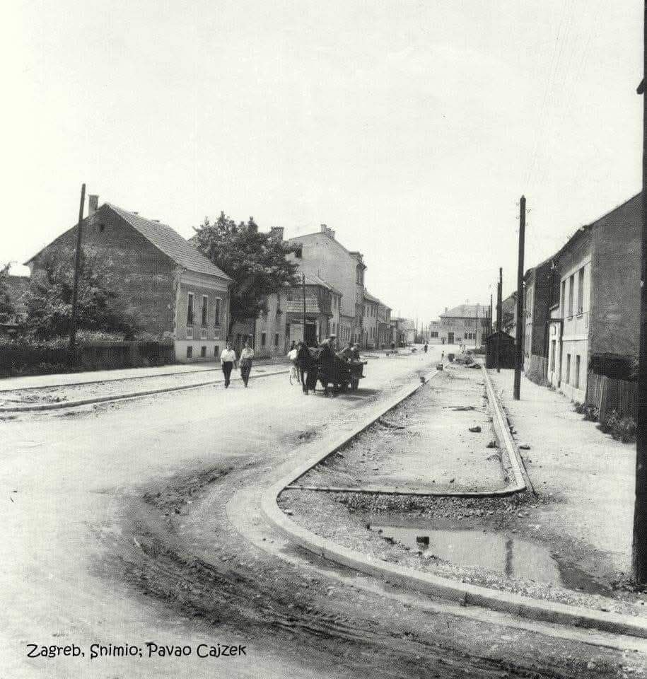 Trnje, Bosutska 1955. godine (Foto Pavao Cajzek)